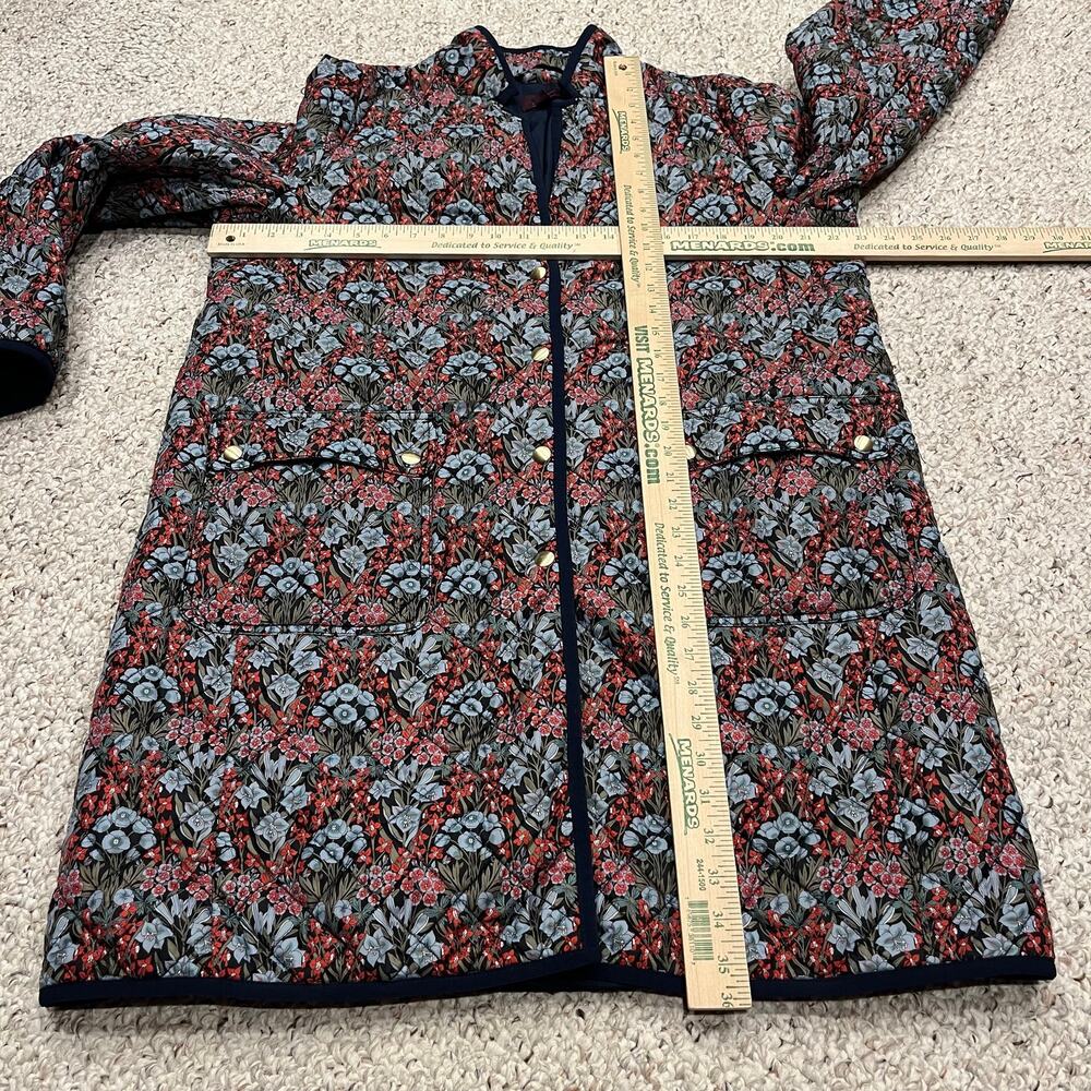 J Crew Quilted Puffer Jacket Liberty Floral Primaloft XL Preppy Feminine Cottage - Picture 3 of 8